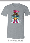 Sassy Frass Chicken Shades Sunglasses Canvas T-Shirt