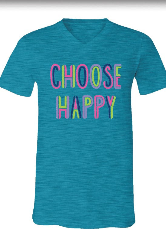 Sassy Frass Choose Happy Canvas T-Shirt
