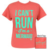 Girlie Girl Originals Preppy I Can’t Run Coral Silk T-Shirt