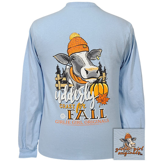 Girlie Girl Originals Udderly Crazy Fall Cow Long Sleeves T Shirt