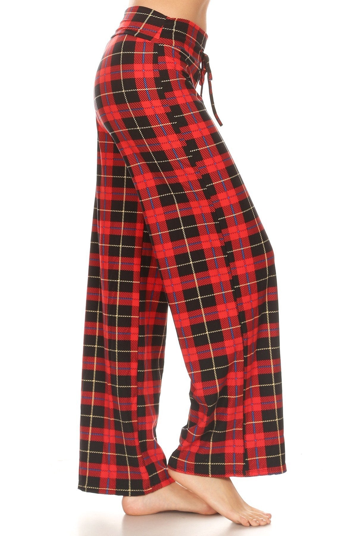 Red Checkered Print Comfortable Soft Lounge Pajama Pants