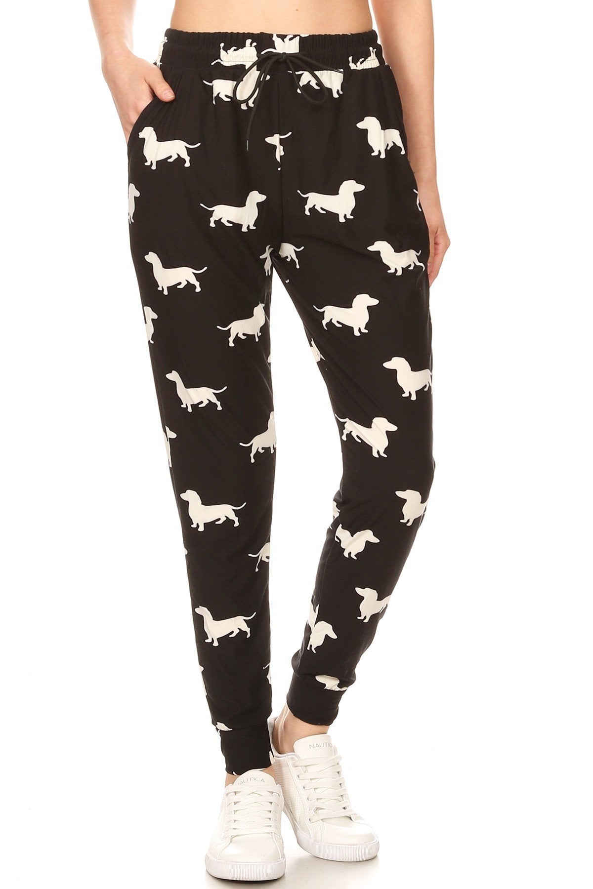 Dog Print Soft Lounge Jogger Pants