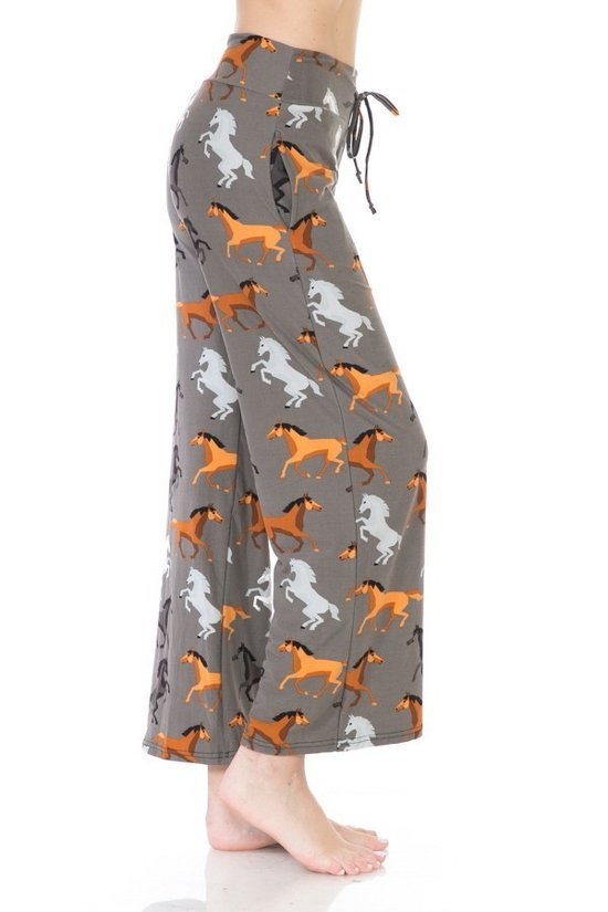 Horse Print Soft Lounge Pajama Pants