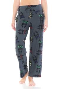 Dog with Glasses Print Soft Lounge Pajama Pants