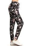 Floral &amp; Butterfly Print Soft Lounge Jogger Pants