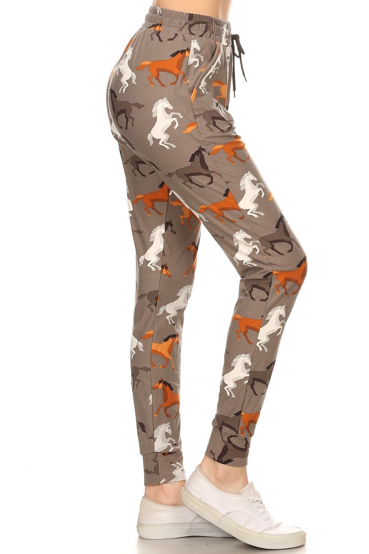 Horse Print Soft Lounge Jogger Pants