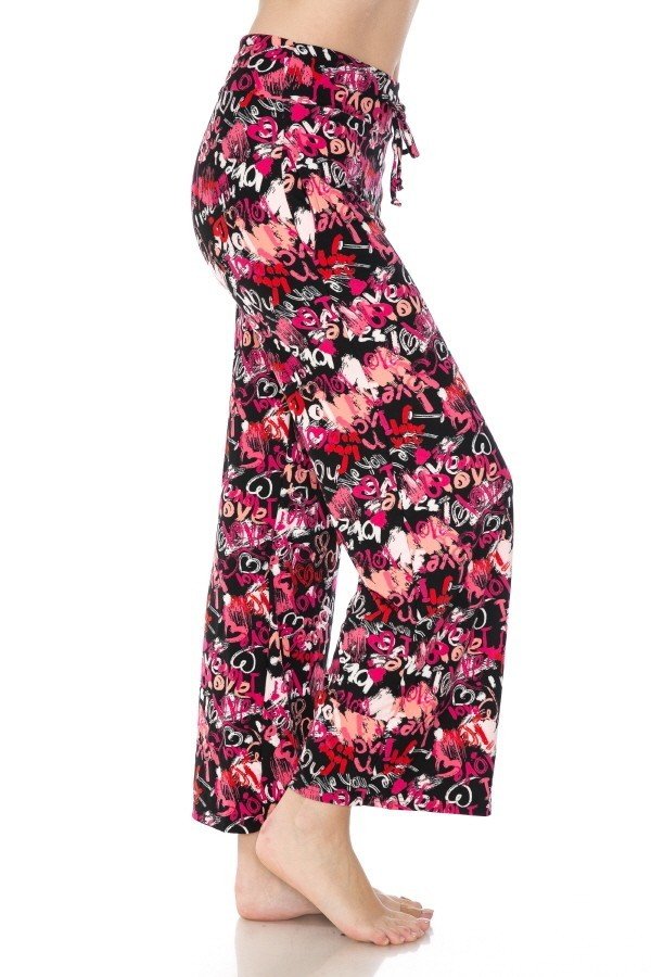 Love Print Comfortable Soft Lounge Pajama Pants