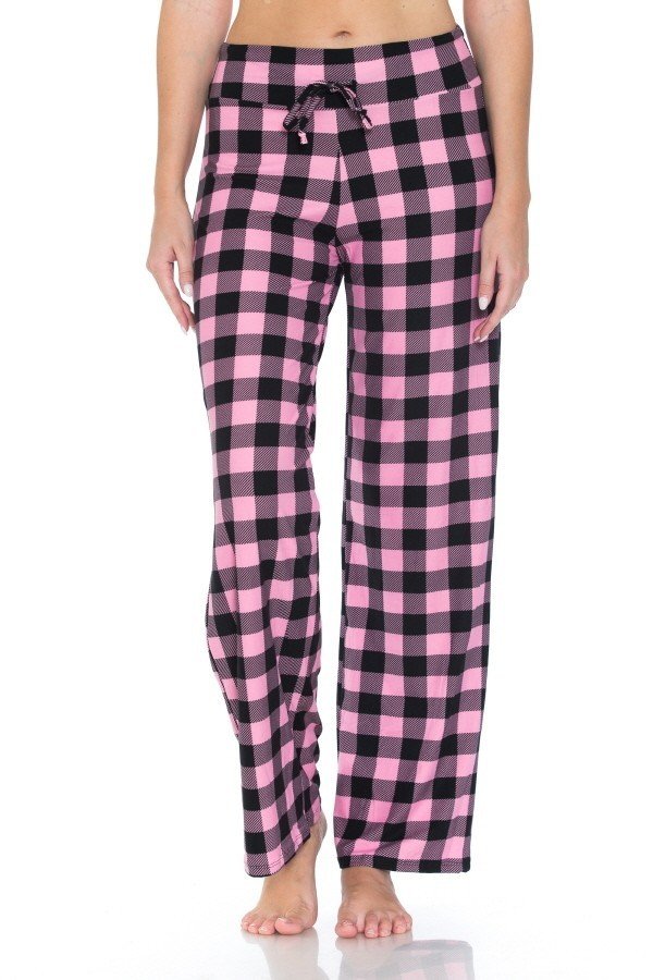 Pink & Black Checkered Comfortable Soft Lounge Pajama Pants