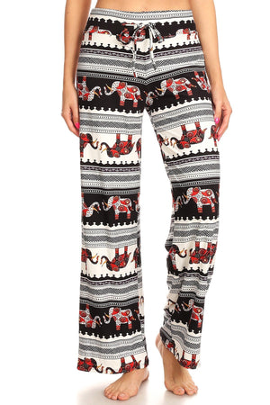 Elephant Print Comfortable Soft Lounge Pajama Pants - SimplyCuteTees