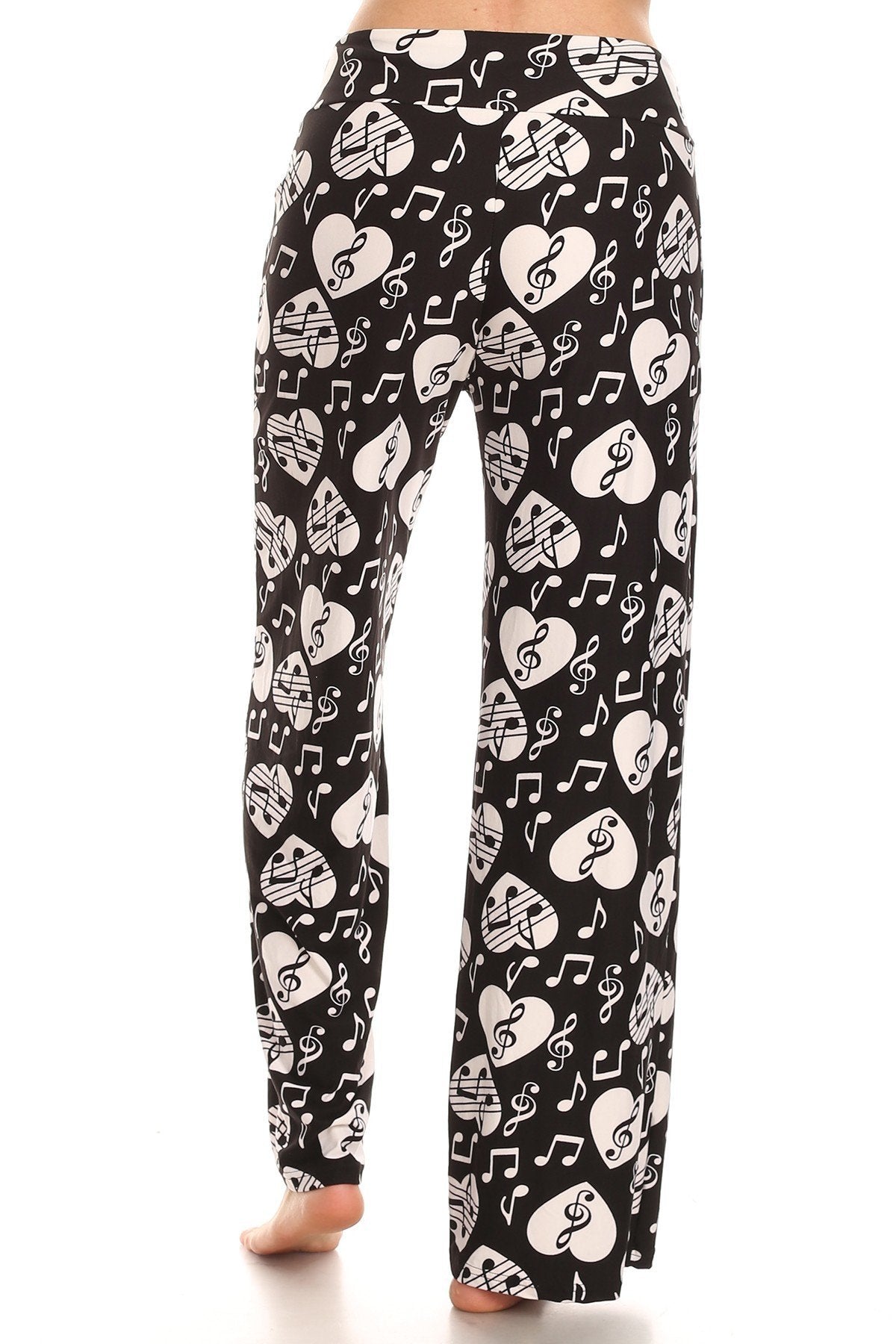 Music Notes Hearts Comfortable Soft Lounge Pajama Pants - SimplyCuteTees