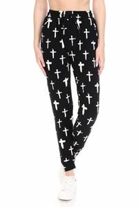 Cross Print Soft Lounge Jogger Pants