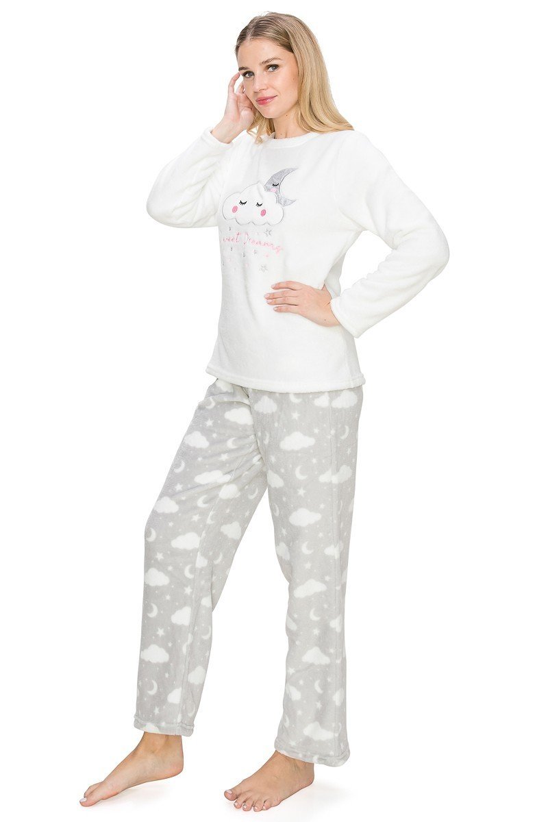 Sweet Dreams Fuzzy Lounge Pajama Set Pants and Shirt