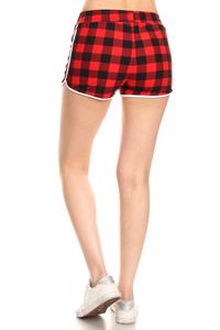 SALE Plaid Print Soft Lounge Shorts