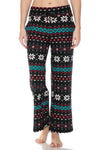Christmas Fair Isle Print Comfortable Soft Lounge Pajama Pants