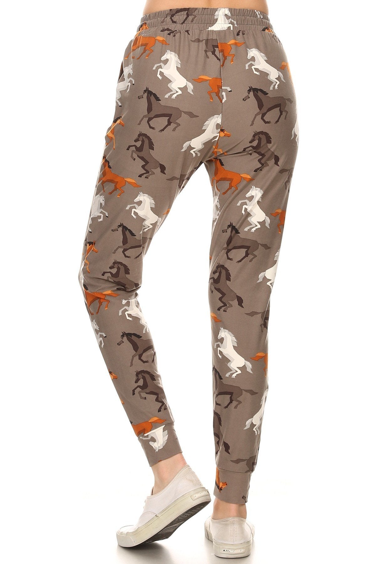 Horse Print Soft Lounge Jogger Pants