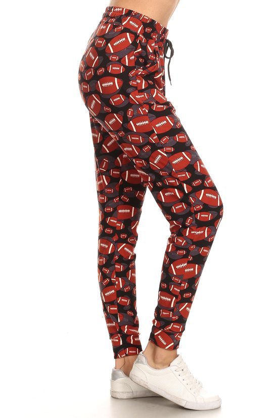 Football Print Soft Lounge Jogger Pants