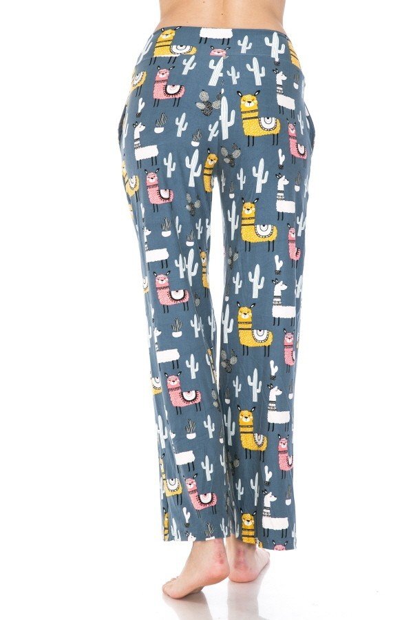 Llama Cactus Comfortable Soft Lounge Pajama Pants