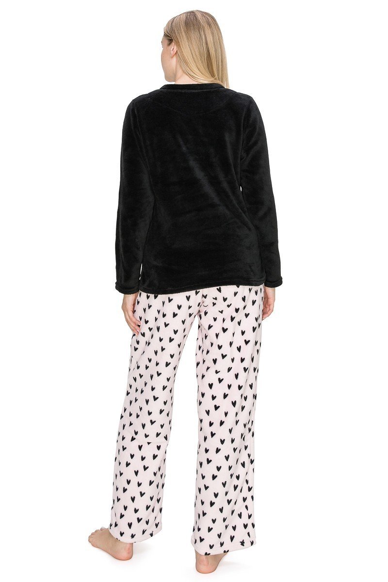 I Woke Up Like This Fuzzy Lounge Pajama Set Pants and Shirt