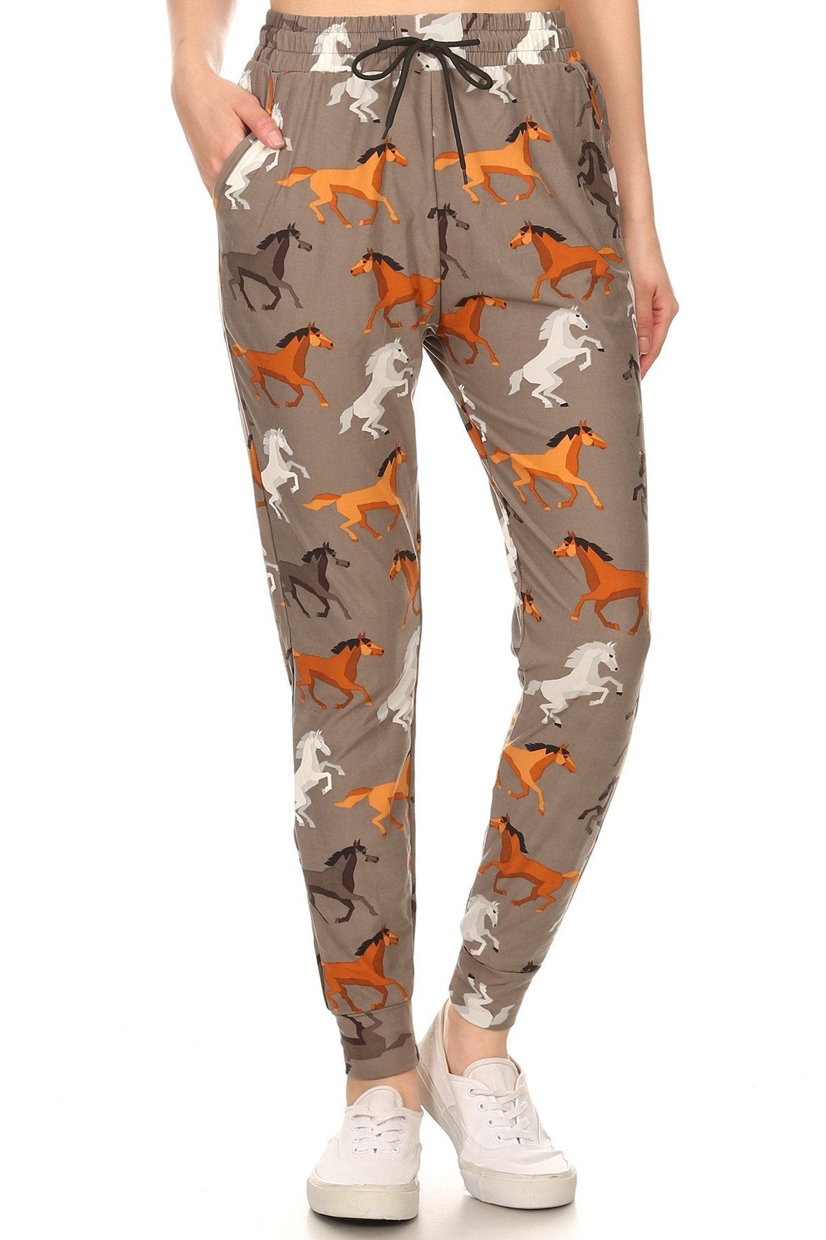 Horse Print Soft Lounge Jogger Pants
