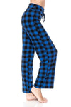 Blue &amp; Black Checkered Comfortable Soft Lounge Pajama Pants