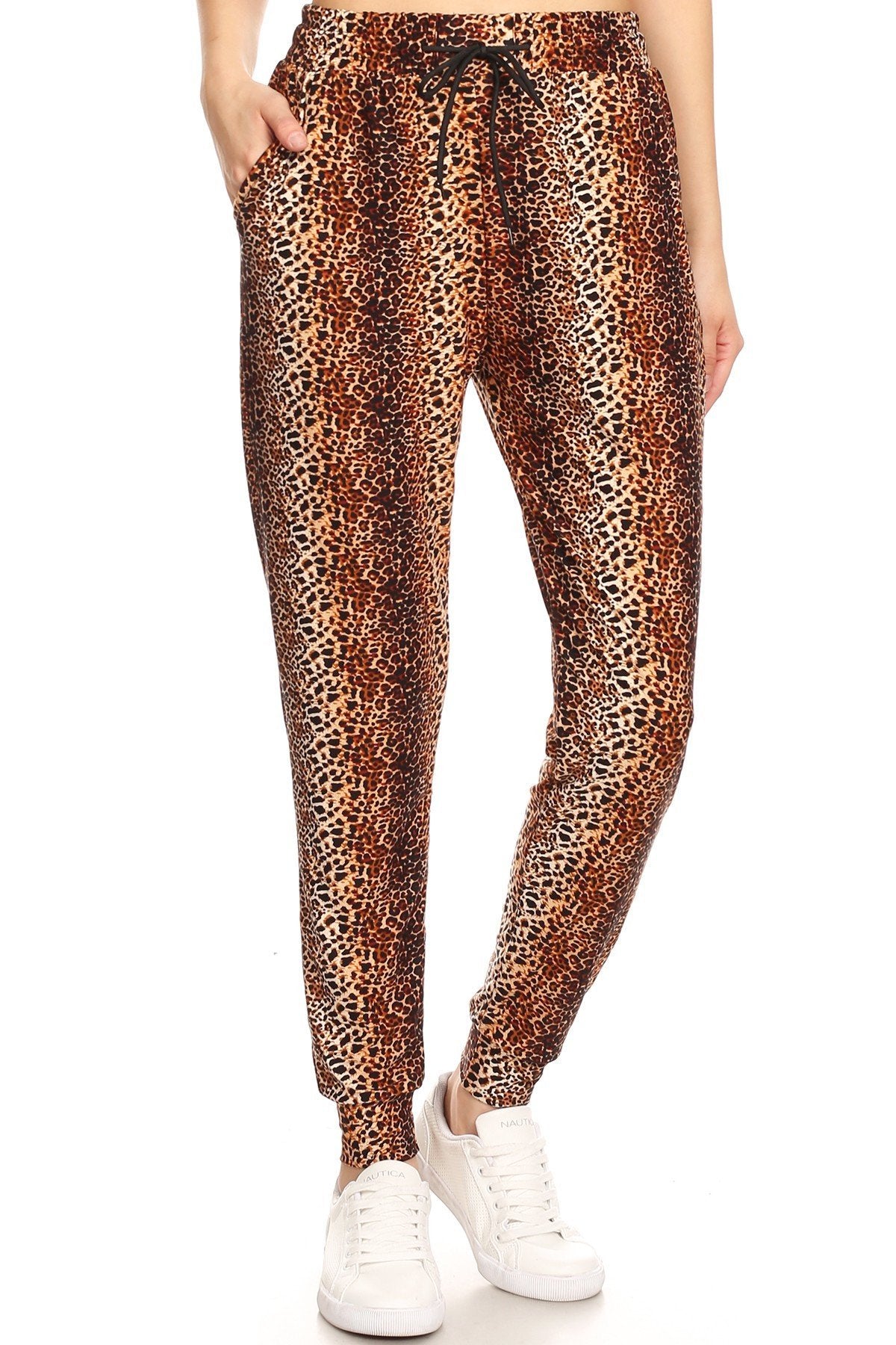 Leopard Print Soft Lounge Jogger Pants