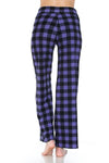 Purple &amp; Black Checkered Comfortable Soft Lounge Pajama Pants