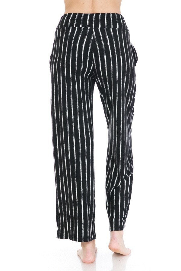 Stripe Print Comfortable Soft Lounge Pajama Pants