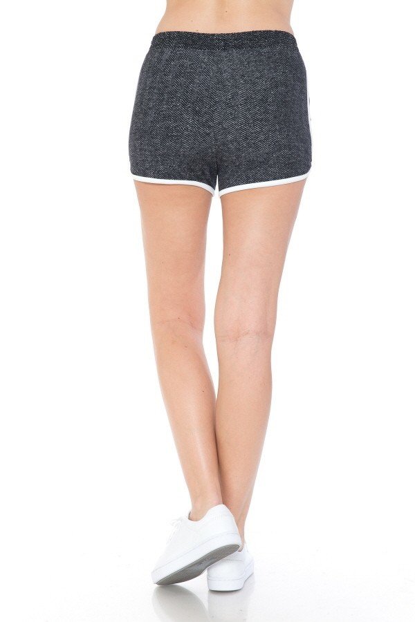 Gray Print Soft Lounge Shorts