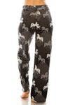 Black White &amp; Gray Horse Print Comfortable Soft Lounge Pajama Pants