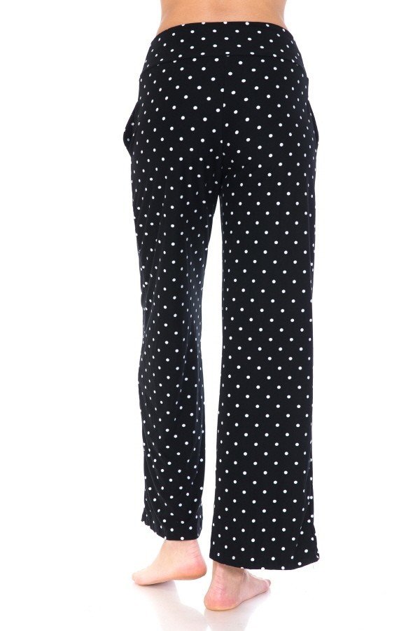 Polka Dot Print Soft Lounge Pajama Pants