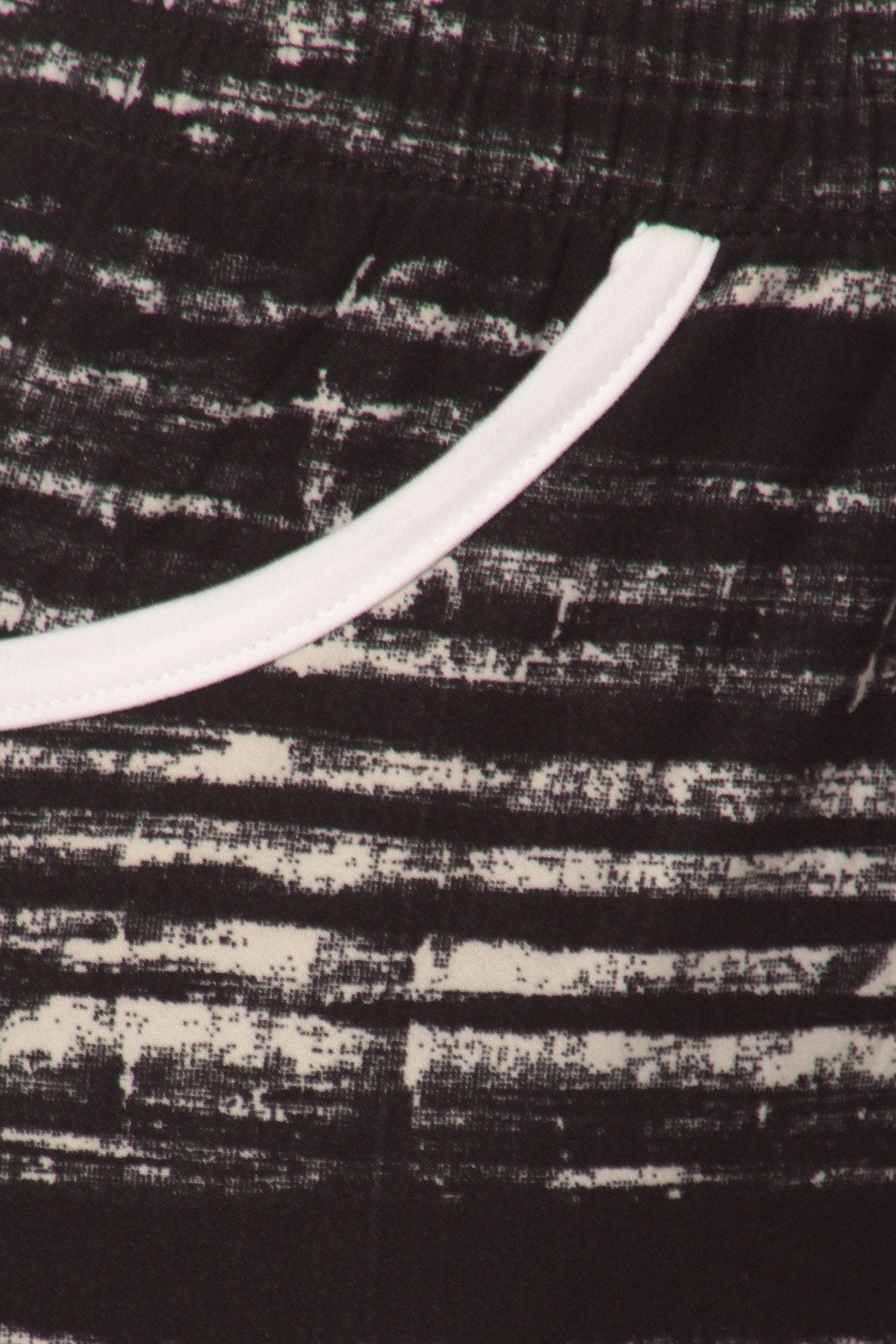 Black &amp; White Tie Dye Print Soft Lounge Shorts