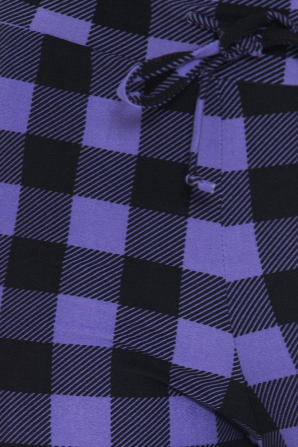 Purple & Black Checkered Comfortable Soft Lounge Pajama Pants