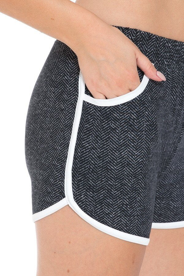 Gray Print Soft Lounge Shorts