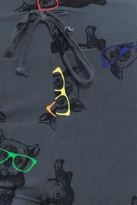 Dog with Glasses Print Soft Lounge Pajama Pants