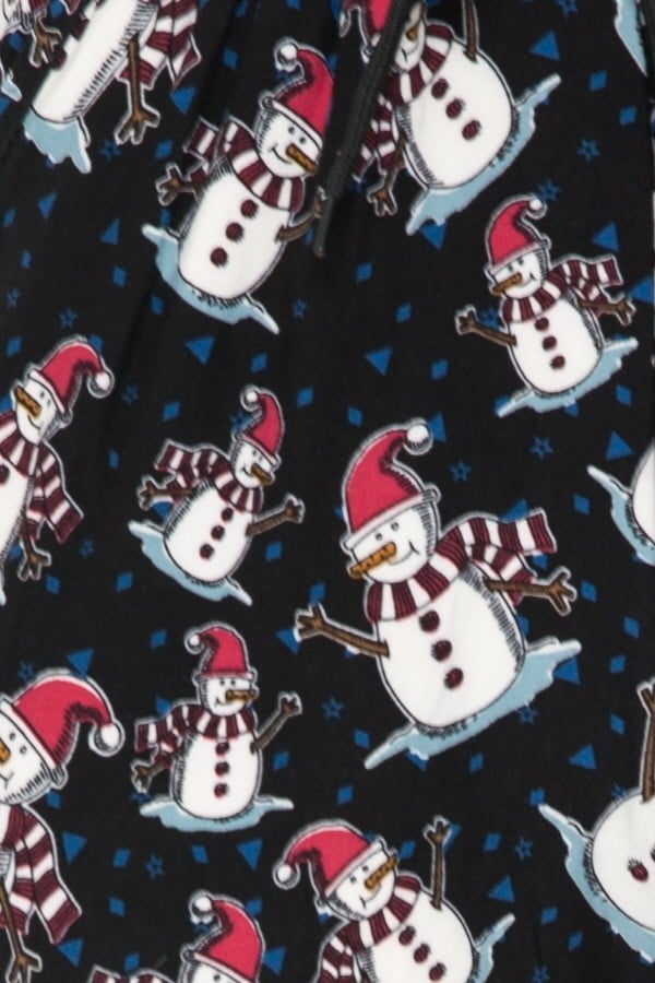 Snowman Print Soft Lounge Jogger Pants