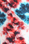 Red &amp; Turquoise Tie Dye Print Comfortable Soft Lounge Pajama Pants