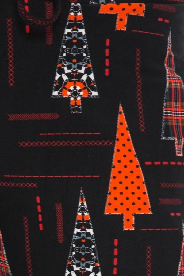 Christmas Plaid Tree Print Comfortable Soft Lounge Pajama Pants