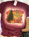 I Like Big Trees &amp; I Can Not Lie Christmas Bleached Dye Canvas Girlie T Shirt