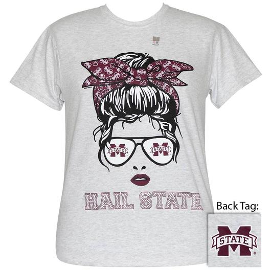 Girlie Girl Originals Preppy MSU Messy Bun T-Shirt