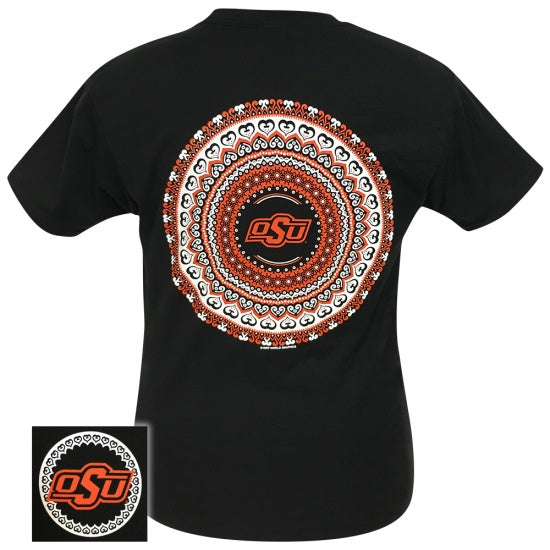 Oklahoma State Preppy Mandala T-Shirt - SimplyCuteTees