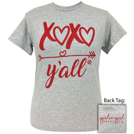 Girlie Girl Originals Preppy Xoxo Sports Grey T-Shirt
