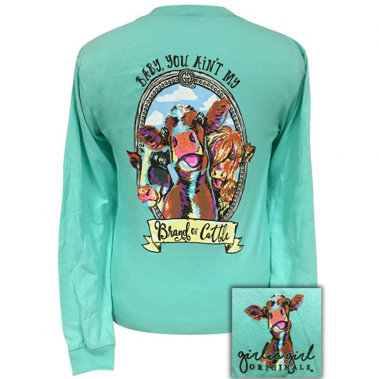 Girlie Girl Originals Preppy Brand Of Cattle Long Sleeve T-Shirt
