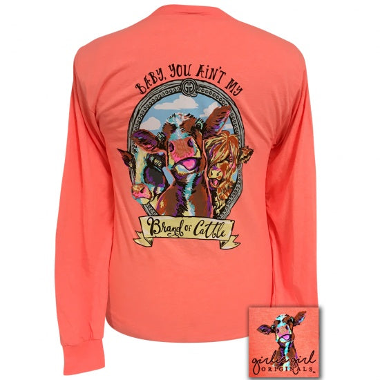 Girlie Girl Originals Preppy Brand Of Cattle Long Sleeve T-Shirt