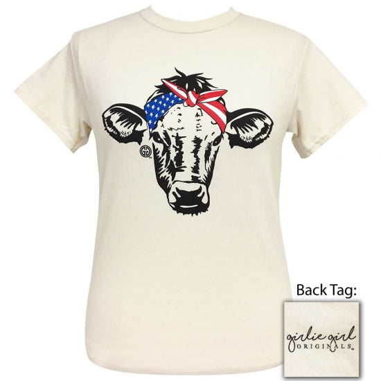 Girlie Girl Originals Preppy American Bandana Cow T-Shirt