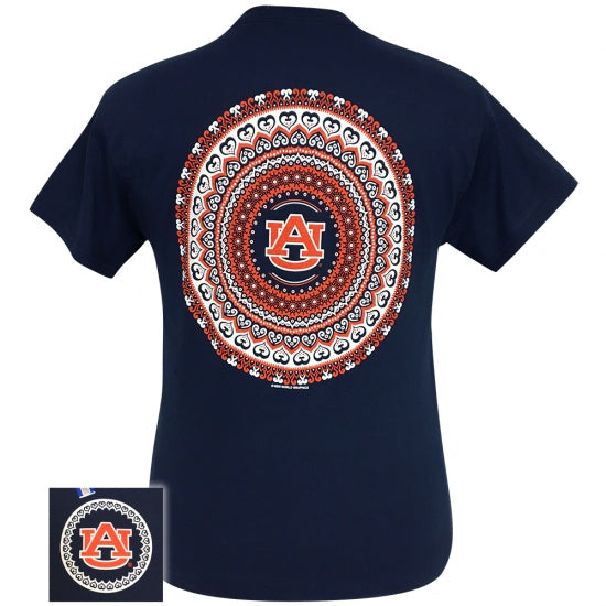 Auburn Tigers War Eagle Preppy Mandala T-Shirt - SimplyCuteTees