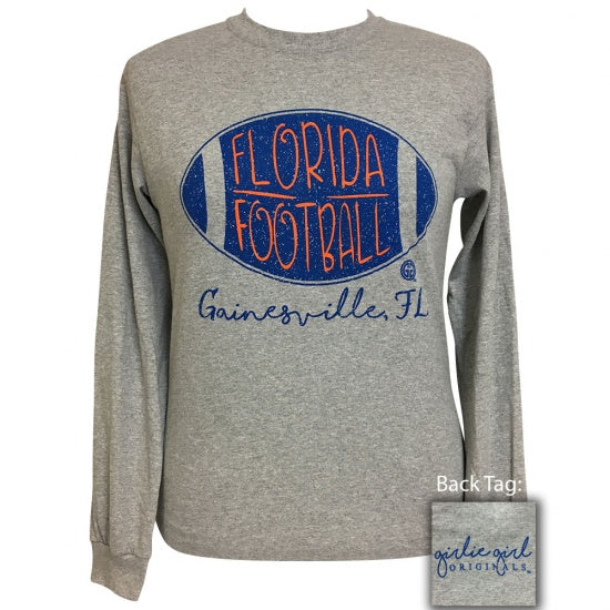 Girlie Girl Preppy Florida Gainsville Football Long Sleeve T-Shirt