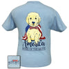 Girlie Girl Originals America USA Home Of The Brave Puppy T-Shirt