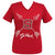 Girlie Girl Preppy NC State North Carolina Go Pack Arrows V-Neck T-Shirt - SimplyCuteTees