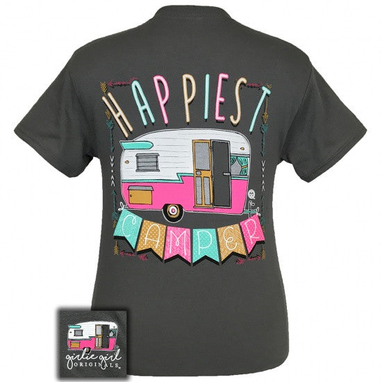 Happiest Camper-Charcoal SS-1526 (SS) Charcoal / YOUTH Small