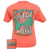Girlie Girl Preppy my Mermaid tail to the beach T-Shirt - SimplyCuteTees
